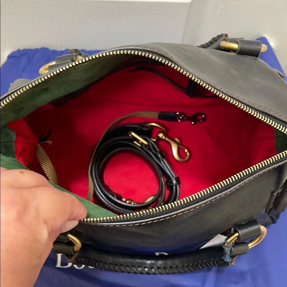 Dooney & Bourke Black Florentine Leather Satchel - Picture 5 of 7